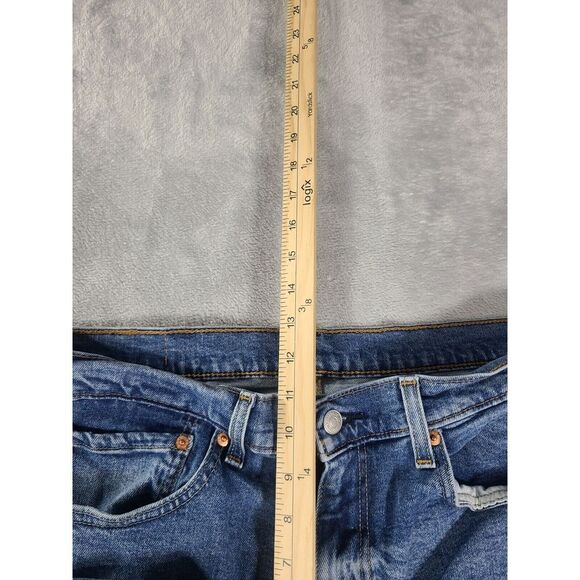 Levis 505 Jeans Mens 36x30 Blue Denim Regular Fit‎ Straight Leg - Picture 10 of 15